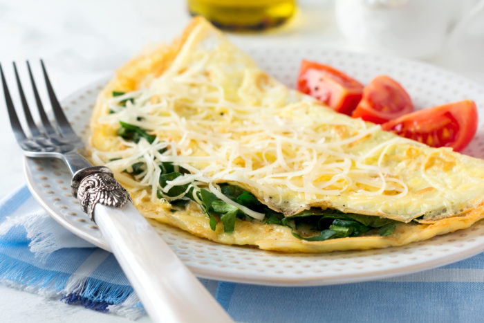omelette au fromage